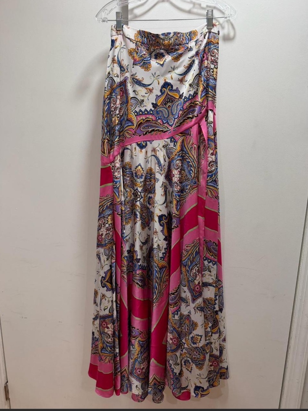 Bronx and Banco Pink Paisley Halter Cutout Maxi Dress - Picture 4 of 5